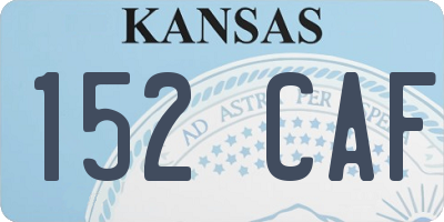 KS license plate 152CAF