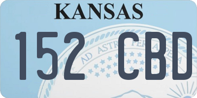 KS license plate 152CBD