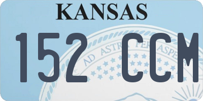 KS license plate 152CCM