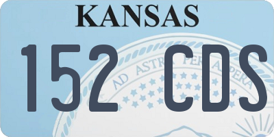 KS license plate 152CDS
