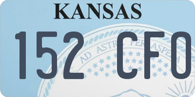KS license plate 152CFO