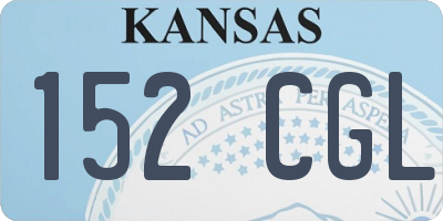 KS license plate 152CGL