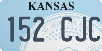 KS license plate 152CJC