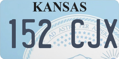 KS license plate 152CJX