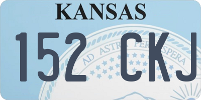 KS license plate 152CKJ
