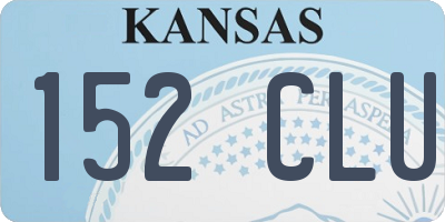 KS license plate 152CLU