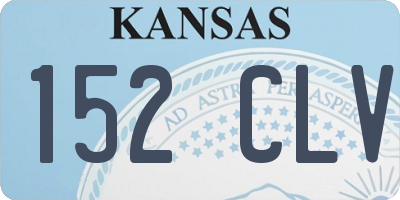 KS license plate 152CLV