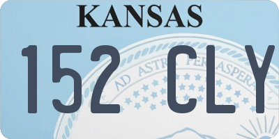 KS license plate 152CLY