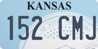 KS license plate 152CMJ