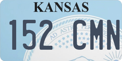 KS license plate 152CMN