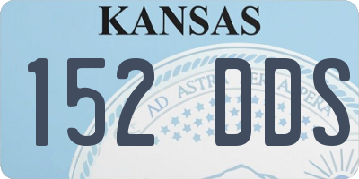 KS license plate 152DDS