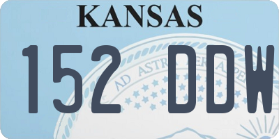 KS license plate 152DDW