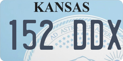 KS license plate 152DDX