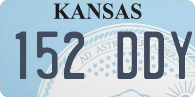 KS license plate 152DDY