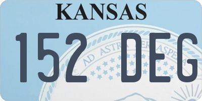 KS license plate 152DEG