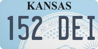 KS license plate 152DEI