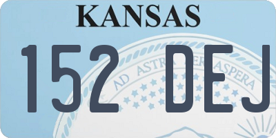 KS license plate 152DEJ