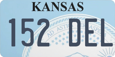 KS license plate 152DEL