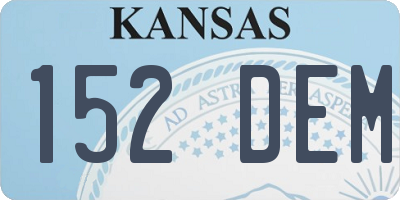 KS license plate 152DEM