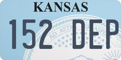 KS license plate 152DEP