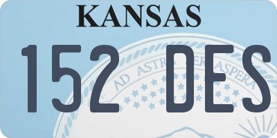 KS license plate 152DES