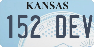 KS license plate 152DEV