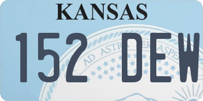 KS license plate 152DEW