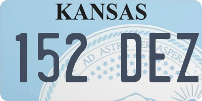 KS license plate 152DEZ