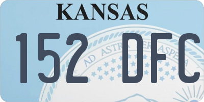 KS license plate 152DFC