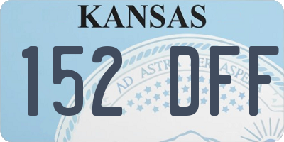 KS license plate 152DFF