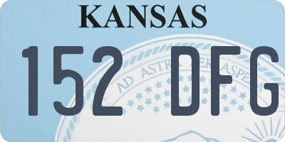 KS license plate 152DFG
