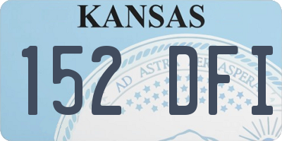 KS license plate 152DFI