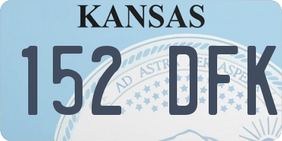KS license plate 152DFK