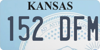 KS license plate 152DFM