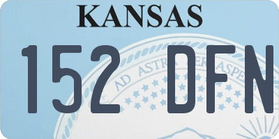 KS license plate 152DFN
