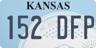 KS license plate 152DFP