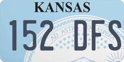 KS license plate 152DFS