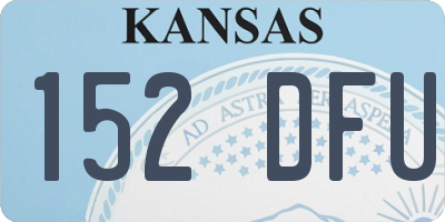 KS license plate 152DFU