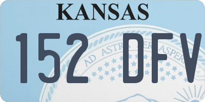 KS license plate 152DFV