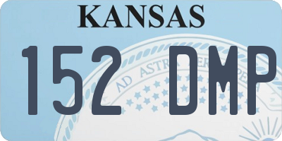 KS license plate 152DMP