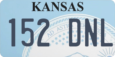 KS license plate 152DNL