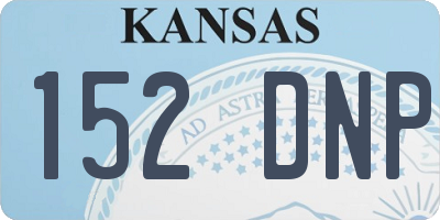 KS license plate 152DNP