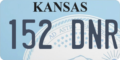 KS license plate 152DNR