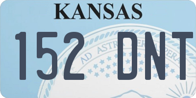 KS license plate 152DNT