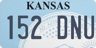 KS license plate 152DNU