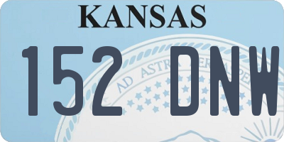 KS license plate 152DNW