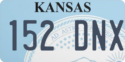 KS license plate 152DNX