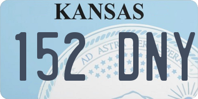 KS license plate 152DNY