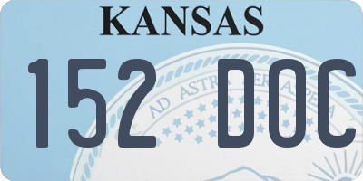 KS license plate 152DOC