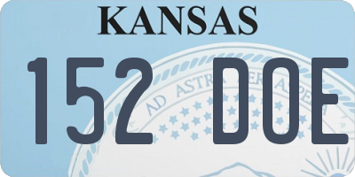 KS license plate 152DOE
